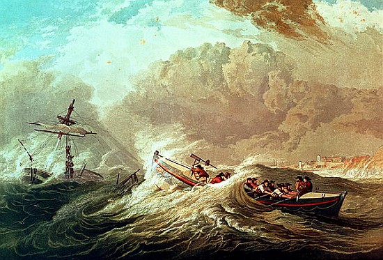 The Lifeboat off Tynemouth Bay à Edward Duncan