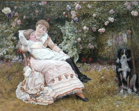 A rest in the garden à Edward Killingsworth Johnson