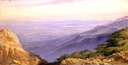The Plain of Lombardy from Monte Generoso à Edward Lear