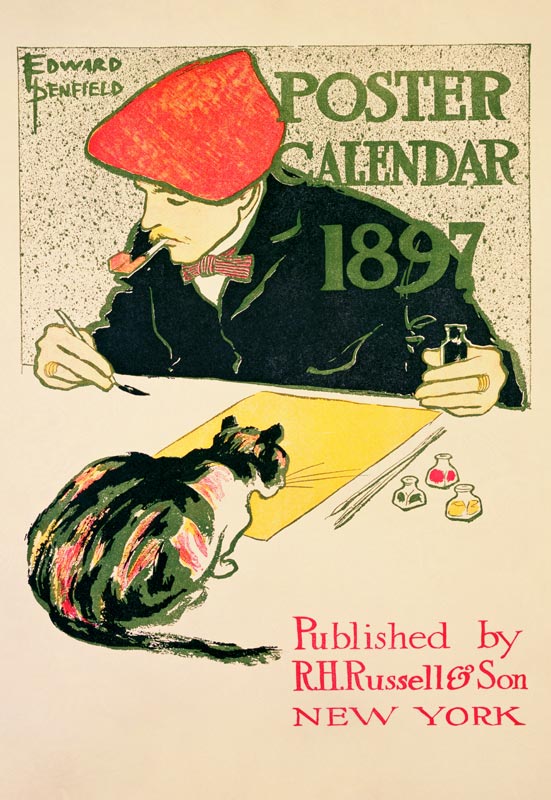 Poster Calendar, pub. by R.H. Russell & Son à Edward Penfield