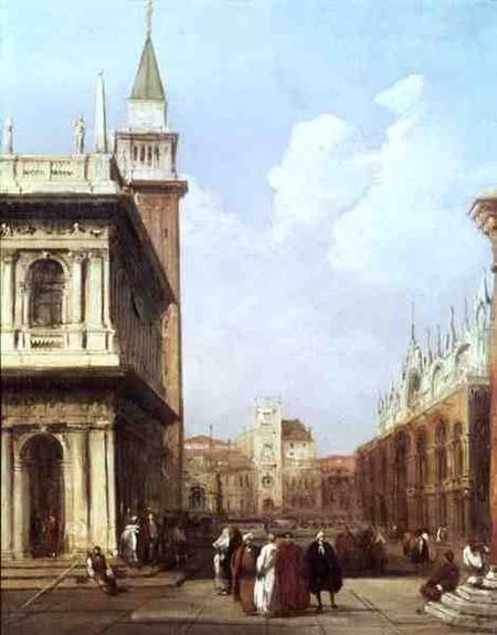 Venice from the Piazzetta looking towards Codussi's Clock Tower à Edward Pritchett