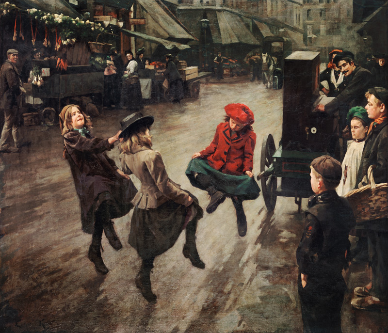 London Street Children, 1904 (oil on canvas) à Edward R. King