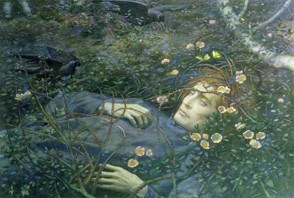 'Oh What's That in the Hollow?' à Edward Robert Hughes