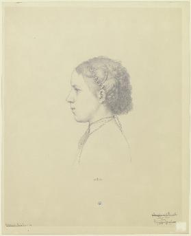 Josephine Steinle, des Künstlers jüngste Tochter, im Profil nach links