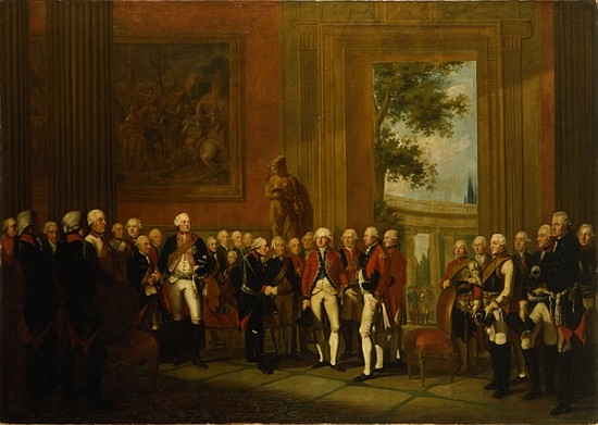Reception for the Duke of York in Sanssouci, c.1785 à Edward Francis (Francesco Calza) Cunningham
