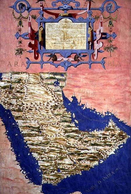 Map of Sixteenth Century Arabia à Egnazio Bonsignori