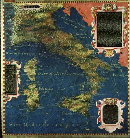 Map of Sixteenth Century Italy à Egnazio Bonsignori