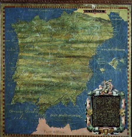 Map of Sixteenth Century Spain à Egnazio Bonsignori