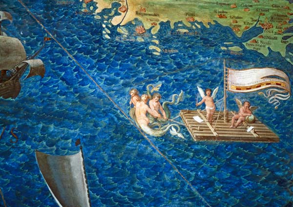 Raft of Cherubs, detail from the 'Galleria delle Carte Geografiche' à Egnazio Danti