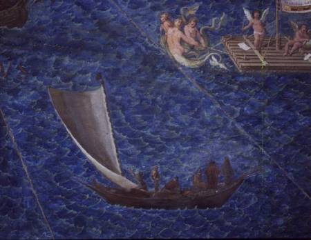 Single Sailed Boat, detail from the 'Galleria delle Carte Geografiche' à Egnazio Danti