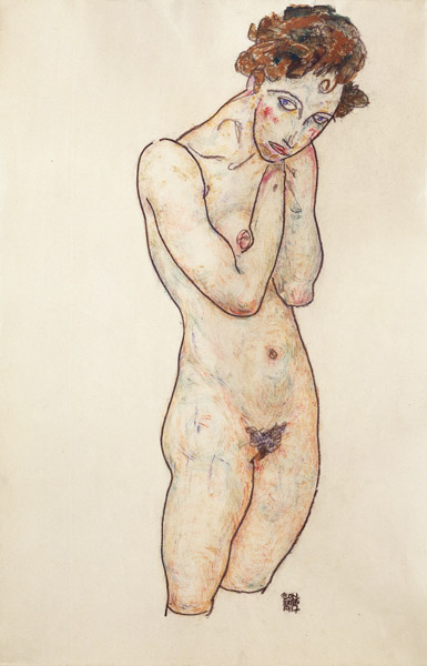 debout nu féminin. à Egon Schiele
