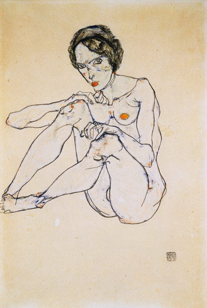 nu féminin. à Egon Schiele