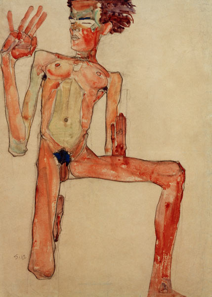 Self-portrait à Egon Schiele