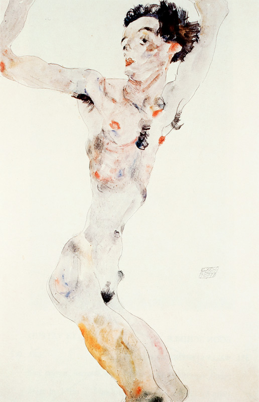 Male Nude (Self-portrait) à Egon Schiele