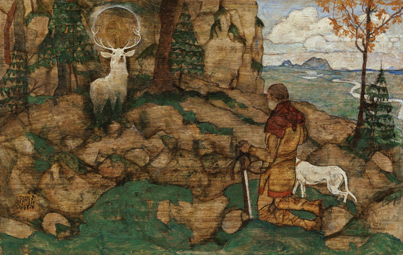 The vision of Saint Hubert à Egon Schiele