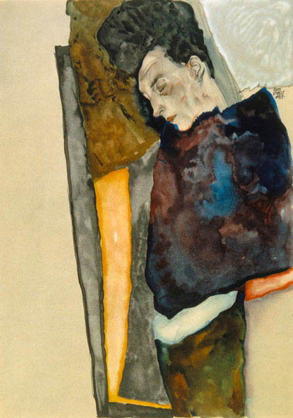 La mère de l'artiste, dormant. à Egon Schiele