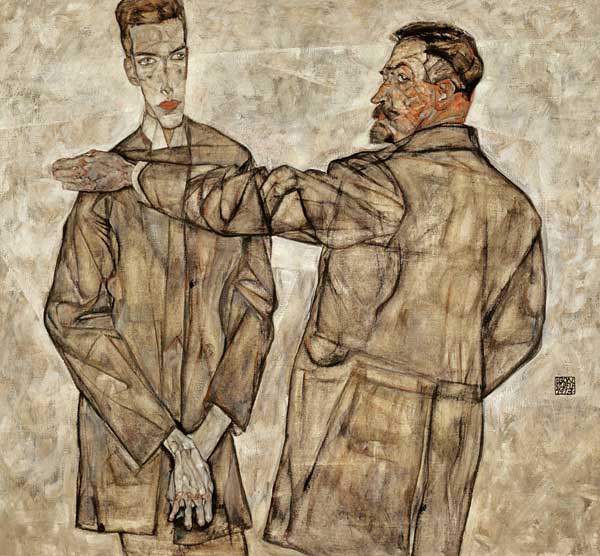double portrait (l'inspecteur central Henri Benesch et son fils Otto) à Egon Schiele