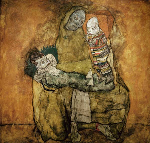 Mother and two children à Egon Schiele