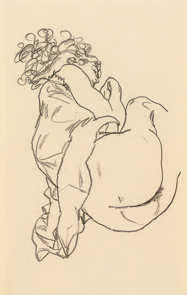 Femme allongée I à Egon Schiele