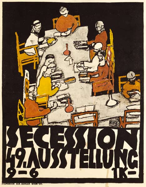 Affiche pour les 19. Sezessions-Ausstellung à Egon Schiele