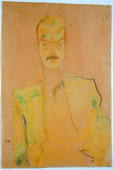 Portrait of Arthur Roessler à Egon Schiele