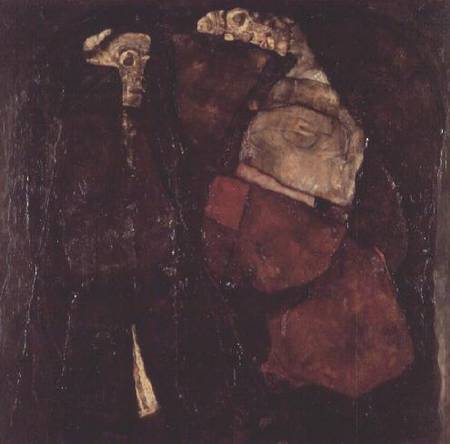 Pregnant woman and Death à Egon Schiele