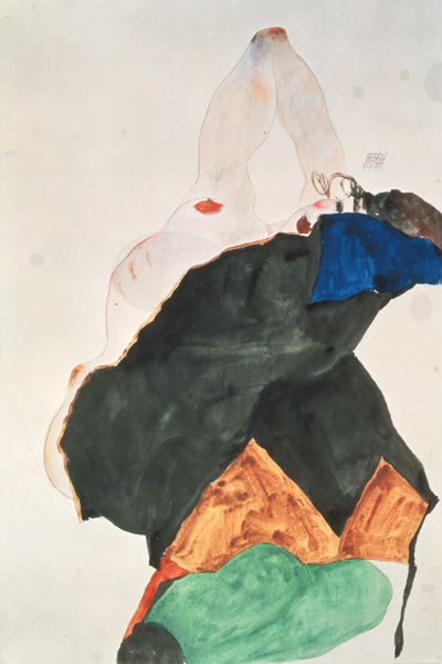 Fille avec le coude élevé à Egon Schiele