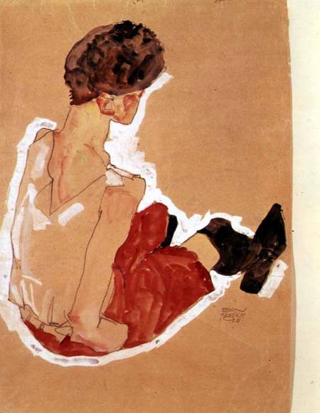 Seated Woman à Egon Schiele