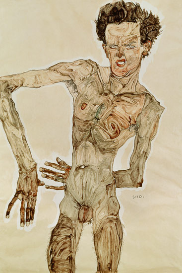 auto-portrait (nu) à Egon Schiele