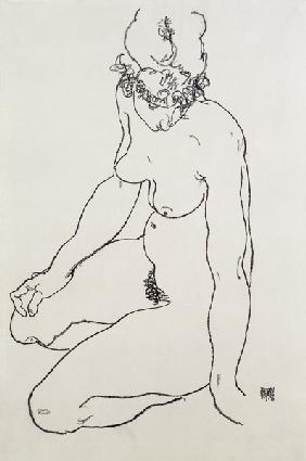 Seated female nude