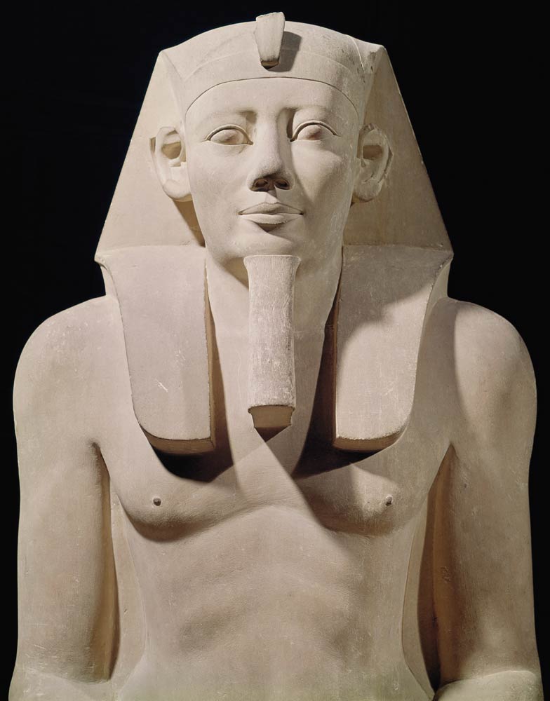 Seated statue of Sesostris I (1971-28 BC), originally from the Mortuary Temple of Sesostris I at al- à Egyptien