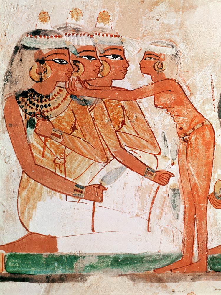 The Women's Toilet, from the Tomb of Nakht, New Kingdom à Egyptien