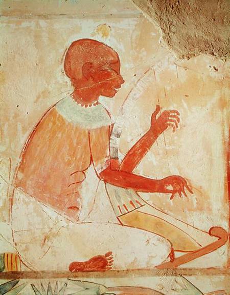 Blind Harpist Singing, from the Tomb of Nakht, New Kingdom à Egyptien