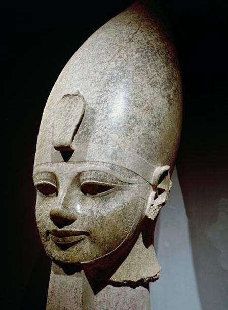 Colossal head of Amenhotep III, from al-Qurnah, New Kingdom à Egyptien