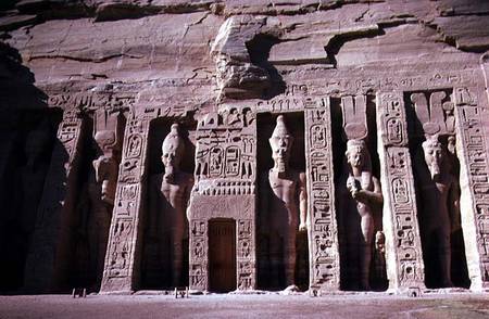 Facade of the Temple of Queen Nefertari, New Kingdom à Egyptien