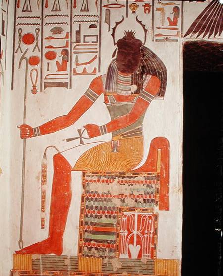 The god, Khepri, from the Tomb of Nefertari, New Kingdom à Egyptien