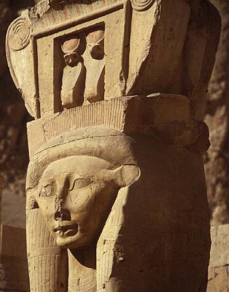 Hathor-headed column, from the Chapel of Hathor, Temple of Hatshepsut, New Kingdom à Egyptien