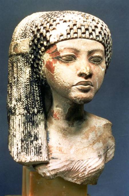 Head of a Princess from the family of Akhenaten, New Kingdom à Egyptien