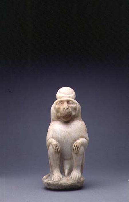 Marble figure of the Baboon of the God Toth à Egyptien