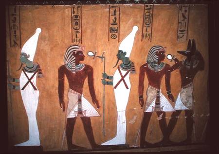 Mural in the tomb of Thutmosis IV (c.1400-1390 BC) à Egyptien