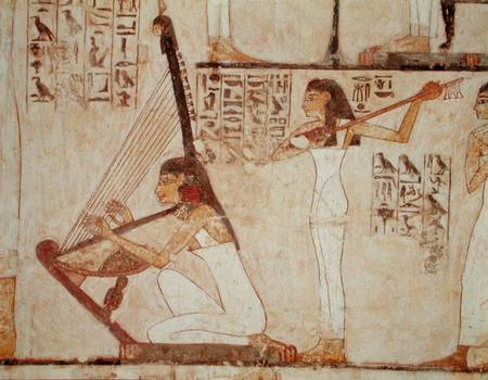 Two Musicians, from the Tomb of Rekhmire, New Kingdom à Egyptien