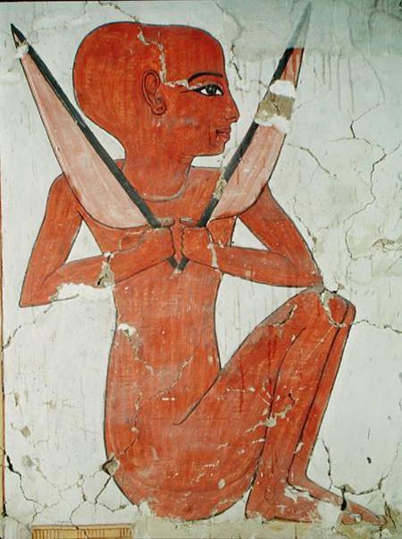 Naos deity, from the Tomb of Nefertari, New Kingdom à Egyptien