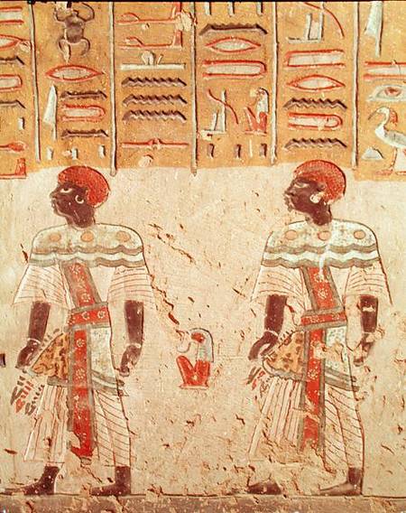 Nubian gods from the Tomb of Ramesses III (c.1184-1153 BC) New Kingdom à Egyptien