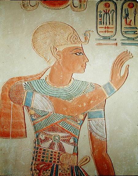 Portrait of Ramesses III (c.1184-1153 BC) from the Tomb of Amen-Her-Khepshef, New Kingdom à Egyptien