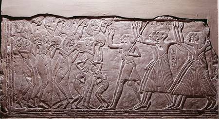 Relief depicting a funeral cortege, from Saqqara à Egyptien