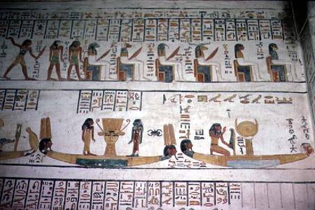 Scene from the Book of the Gates, from the Tomb of Ramesses VI à Egyptien