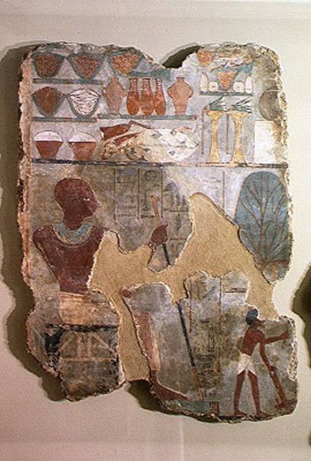 The scribe Unsou overseeing the workers in the fields, from the Tomb of Unsou, East Thebes, New King à Egyptien