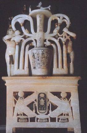 Floral unguent jar from the Tomb of Tutankhamun (c.1370-1352 BC) New Kingdom