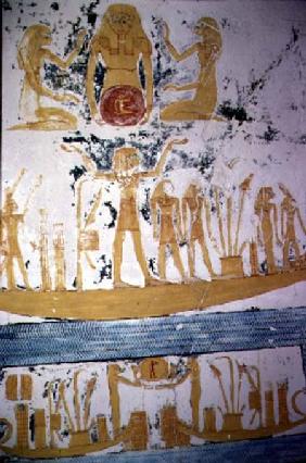 Re in the Night Boat, from the Tomb of Ramesses VI