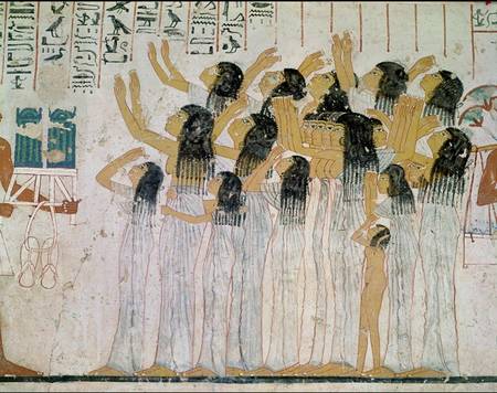 Weeping Women in a Funeral Procession, from the Tomb-Chapel of Ramose, Vizier and Governor of Thebes à Egyptien
